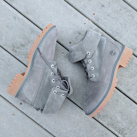 Timberland Shoes - NWT Timberland Gray Fold-Down Boots, Ladies